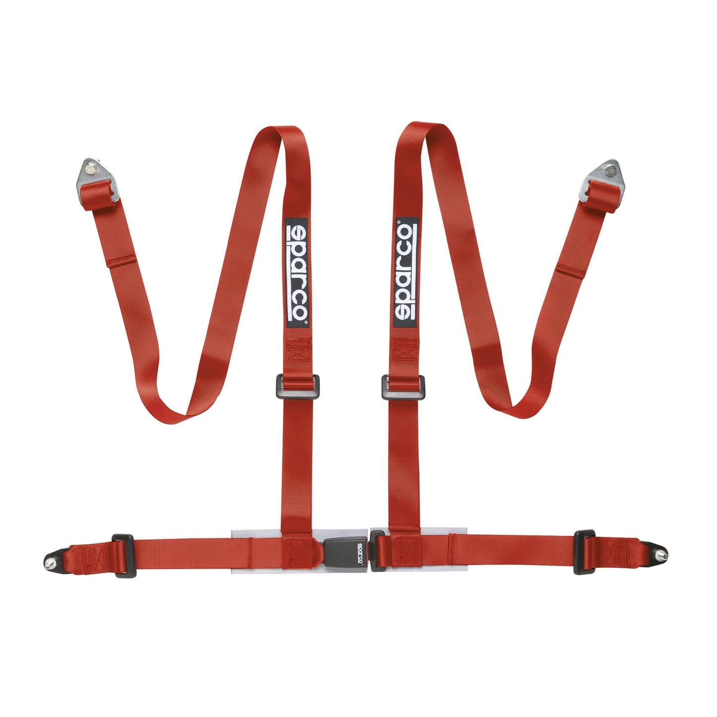 Sparco 2" 4-Point Bolt-In Street Harness (Red)