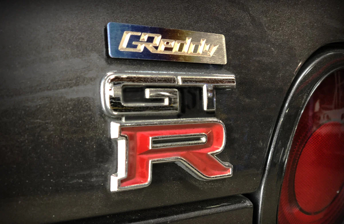 Greddy Small "Burnt Ti" Titanium Logo Emblem
