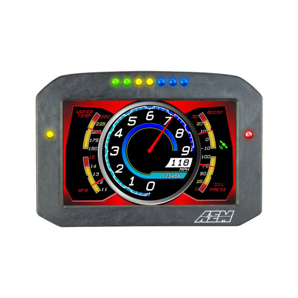 AEM Electronics CD-7FG Carbon GPS-Enabled Flat Panel Digital Dash Display