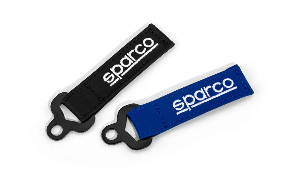 Sparco Keychain Leather - Black
