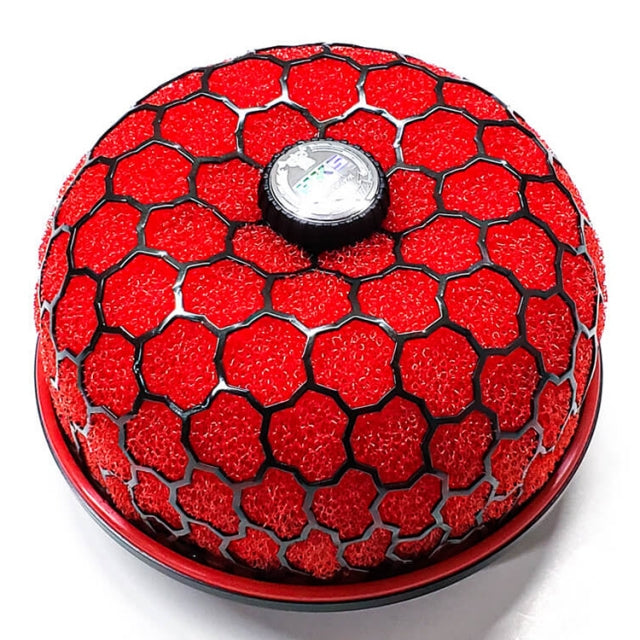 HKS Super Power Flow Air Filter - 200mm Wet 2-layer Red Element / Pipe O.D. 104mm