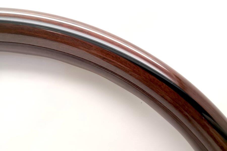 Nardi ND Classic Steering Wheel Wood & White Anodized Spokes (360mm)