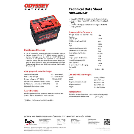 Odyssey Extreme AGM Battery NSB-AGM24F