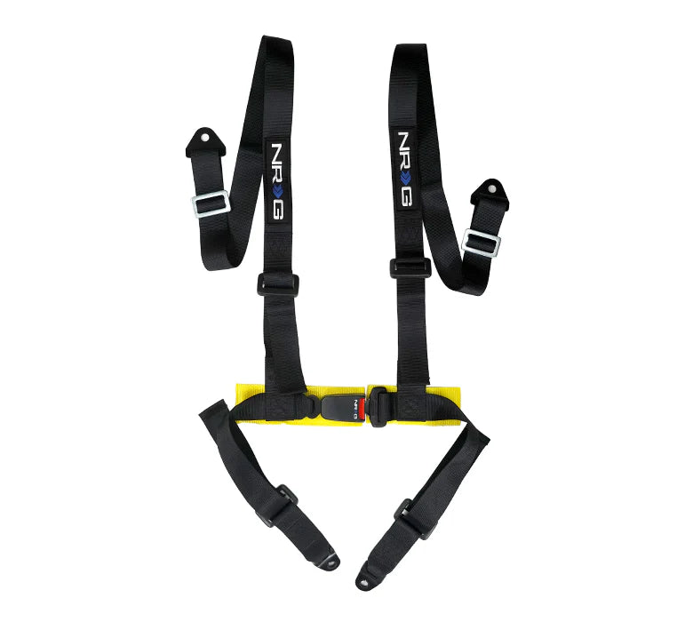NRG 4 Point Seat Belt Harness Buckle Up (Black)