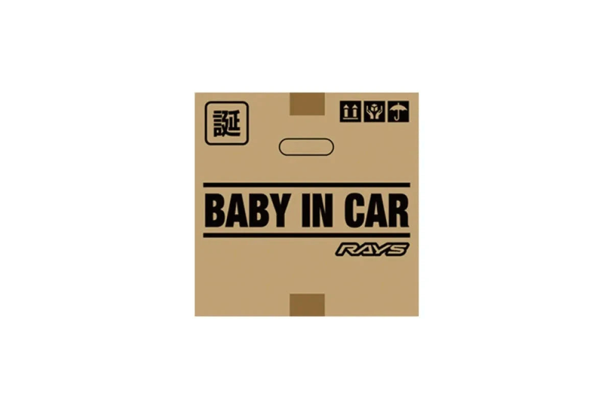 Rays No.32 100x100mm BABY IN CAR Slap Sticker