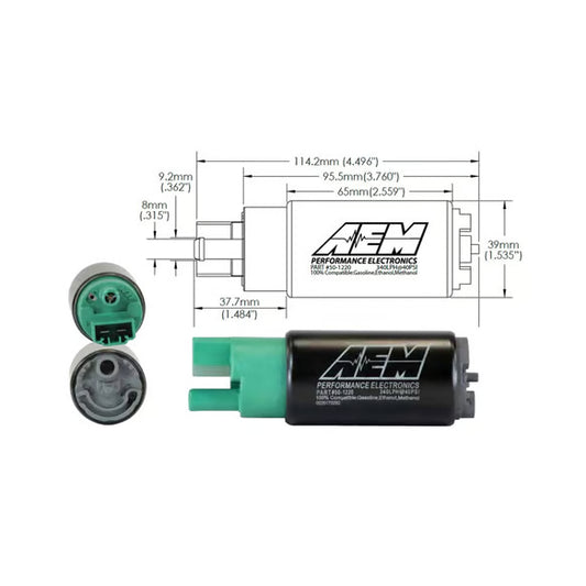 AEM (Universal) E85 HIGH FLOW IN-TANK FUEL PUMP (65MM OFFSET INLET)