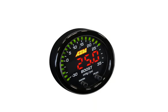 AEM Electronics X-Series Boost Pressure Gauge -30inHg~35psi | -1~2.5bar