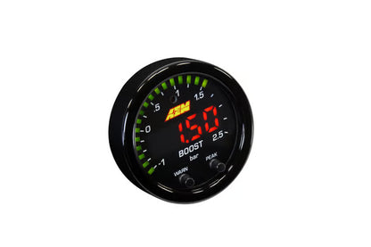 AEM Electronics X-Series Boost Pressure Gauge -30inHg~35psi | -1~2.5bar