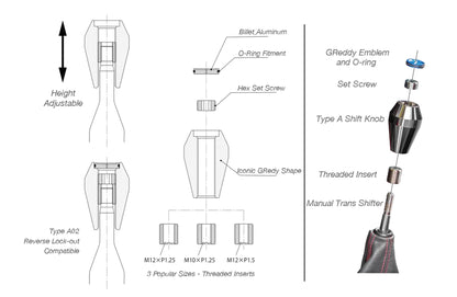 GREDDY SHIFT KNOB A01-HIGH TYPE