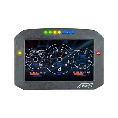 AEM Electronics CD-7FG Carbon GPS-Enabled Flat Panel Digital Dash Display