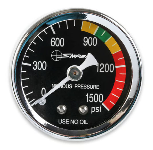 NOS/Nitrous Oxide System GAUGE; N2O BLACK 1-1/2 SNIPER; DRY