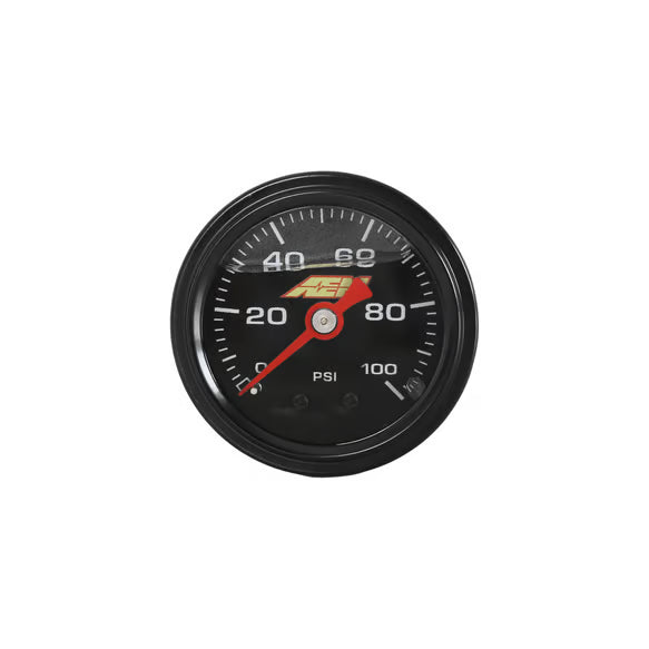 AEM Electronics 1/8th NPT 0-100 PSI Liquid-Filled Pressure Gauge