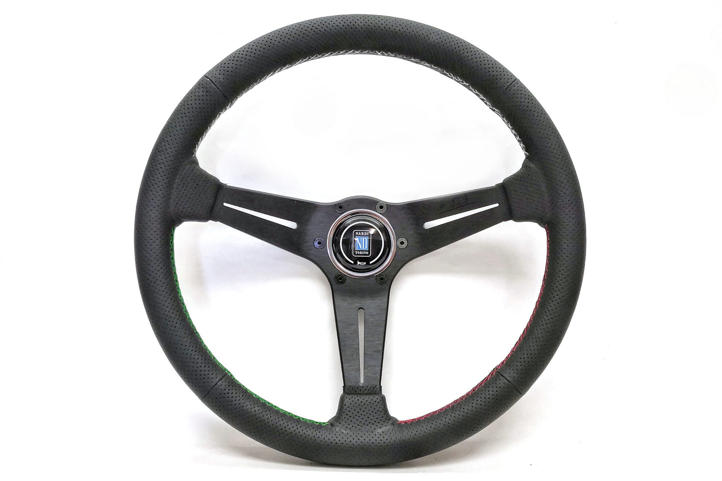 Nardi Deep Corn Steering Wheel Black Perforated Leather (350mm)