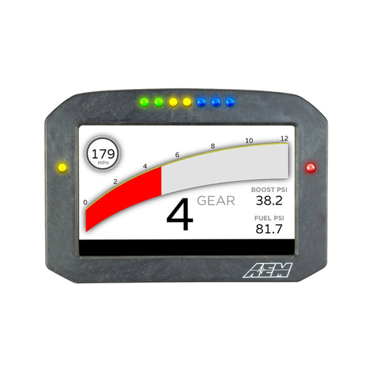 AEM Electronics CD-7FG Carbon GPS-Enabled Flat Panel Digital Dash Display