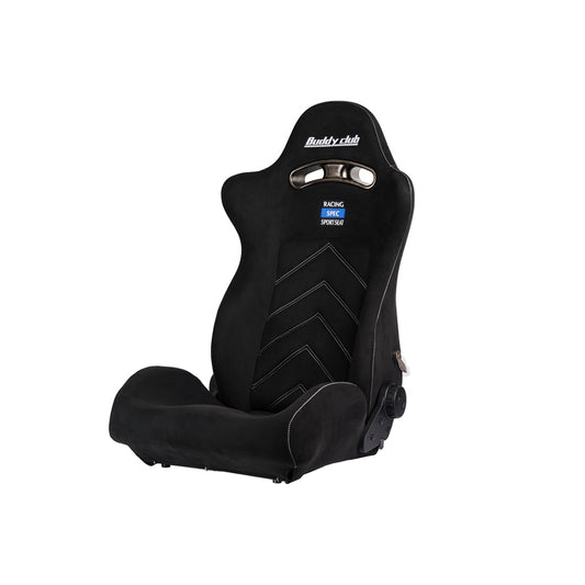 Buddy Club Black Racing Spec Sport Reclinable Seat w/ Adaptor Plate