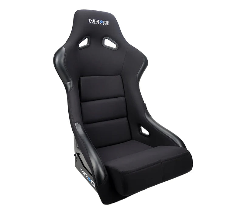 NRG FRP Bucket Seat Race Style Bolster-Lumbar Large (Black)