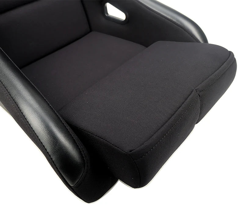 NRG FRP Bucket Seat Race Style Bolster-Lumbar Large (Black)
