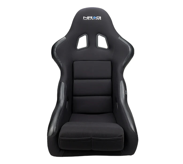 NRG FRP Bucket Seat Race Style Bolster-Lumbar Medium (Black)