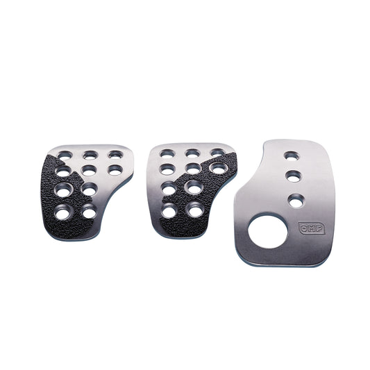 OMP Racing Silver Racing Pedal Set of 3