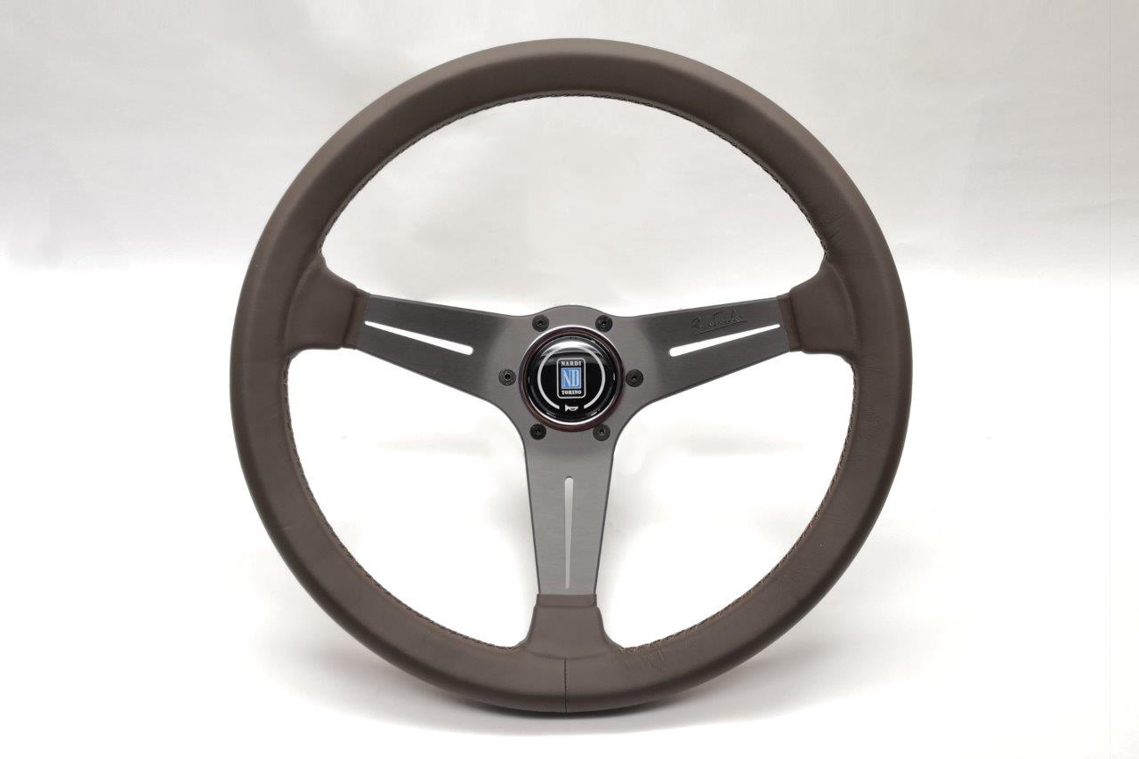 Nardi Deep Corn Revolution Steering Wheel Brown Smooth Leather (350mm)
