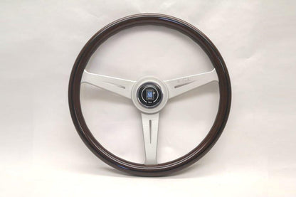 Nardi ND Classic Steering Wheel Wood & White Anodized Spokes (360mm)