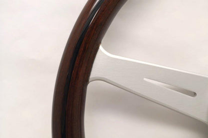 Nardi ND Classic Steering Wheel Wood & White Anodized Spokes (360mm)