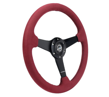 NRG 350mm Sport Steering Wheel 1.5' Deep (Burgundy)