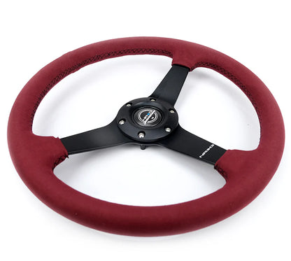NRG 350mm Sport Steering Wheel 1.5' Deep (Burgundy)