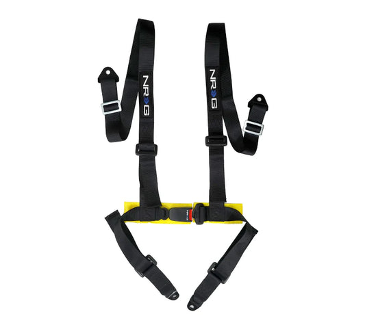 NRG 4 Point Seat Belt Harness Buckle Up (Black)