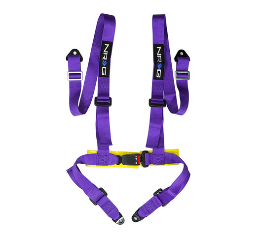 NRG 4 Point Seat Belt Harness Buckle Up (Purple)