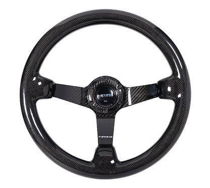 NRG Carbon Fiber Steering Wheel 350mm 3 Inch Deep Dish (All Carbon Fiber)