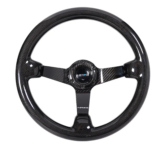 NRG Carbon Fiber Steering Wheel 350mm 3 Inch Deep Dish (All Carbon Fiber)
