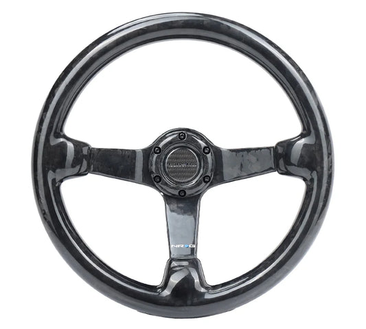 NRG Carbon Fiber Steering Wheel 350mm 3 Inch Deep Dish (All Carbon Fiber)