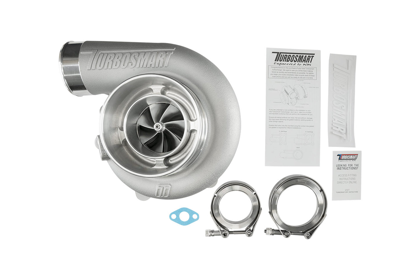 TS-2 Performance Turbocharger (Water Cooled) 5862 V-Band Reverse Rotation 0.82AR Externally Wastegated
