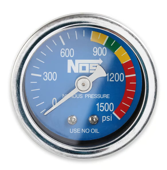 NOS/Nitrous Oxide System GAUGE; N2O BLUE, 1-1/2; S.S.; DRY