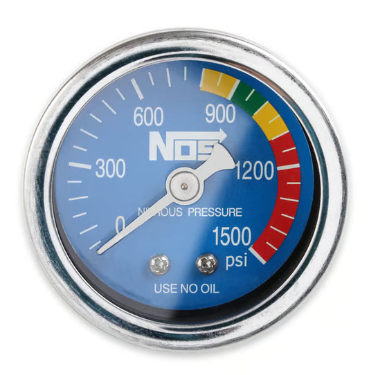 NOS/Nitrous Oxide System GAUGE; N2O BLUE, 1-1/2; S.S.; DRY