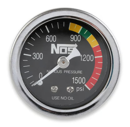 NOS/Nitrous Oxide System GAUGE; N2O BLACK 1-1/2  S.S ;DRY