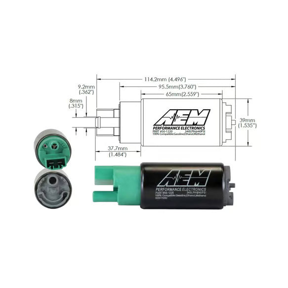 AEM (Universal) E85 HIGH FLOW IN-TANK FUEL PUMP (65MM OFFSET INLET)