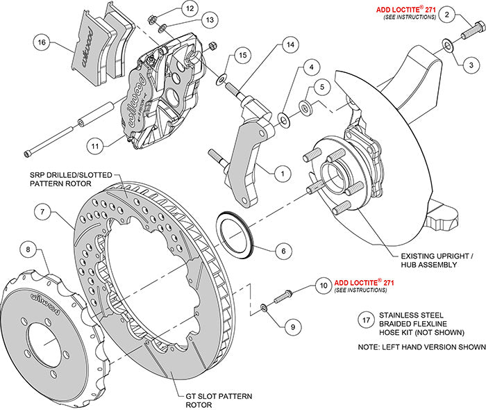 WILWOOD FORGED 12.88" NARROW SUPERLITE 6R FRONT BIG BRAKE KIT (FRS/BRZ 2013+)