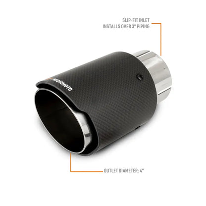 Mishimoto Carbon Fiber Exhaust Tip, 3”