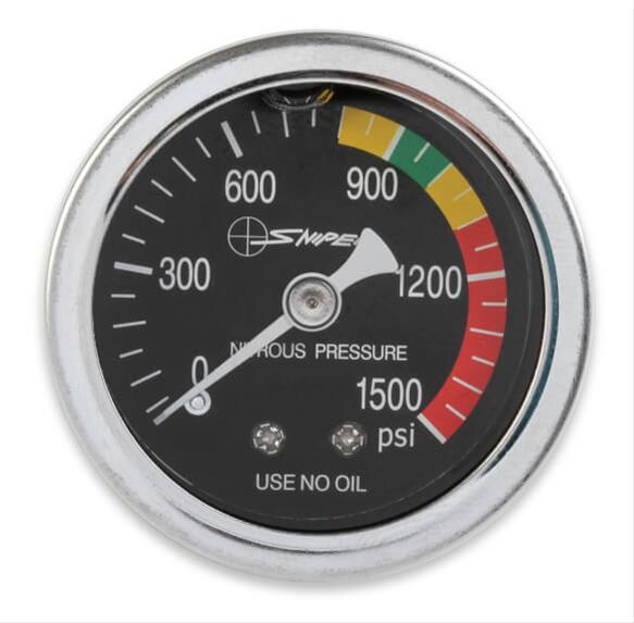 NOS/Nitrous Oxide System GAUGE; N2O BLACK 1-1/2 SS, SNIPER