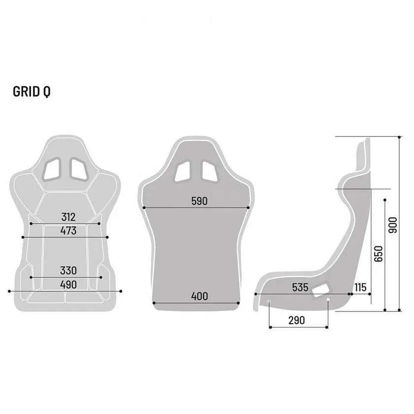 Sparco Cloth Grid Q Competition Racing Seat (Black)