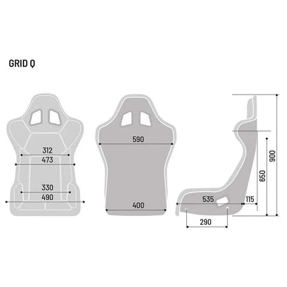 Sparco Cloth Grid Q Competition Racing Seat (Black)
